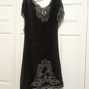 Black dress with Embroidered design
